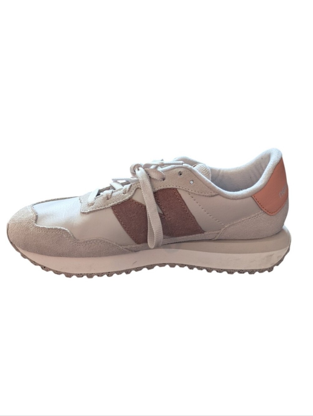 New Balance Women's 237 Sneakers Beige Pink Colorblock - Picture 13 of 13
